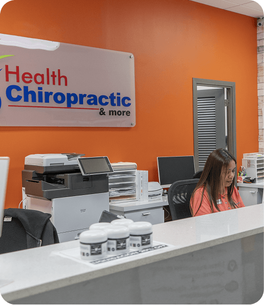 Recepcion de la clinica Health Chiropractic & More